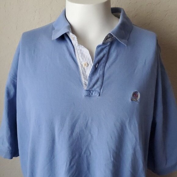 VTG Tommy Hilfiger Vintage Baby Blue Polo Size XL - Picture 4 of 12
